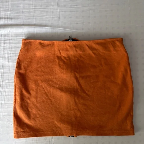 Orange zipper skirt - Picture 2 of 2